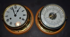 German Schatz Ships Bell Clock and Barometer Set Untested READ