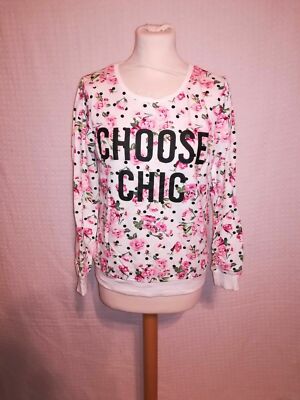 Cache Cache - Choose Chic - Floral Rose Design - EU Small Size - Pullover Sweater