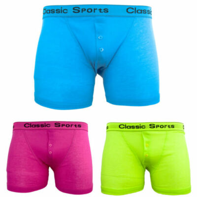 Erwachsene Boxershorts Herren Classic Uni Neon Trunks 3,6,12er Pack Slips Unterwäsche