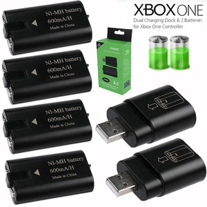 4 Rechargeable Battery +2 USB Charging Dock Kit for Xbox One
