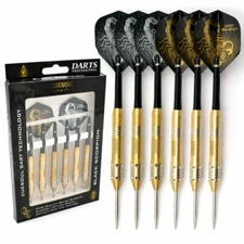 CUESOUL Darts 6 Pieces Black Scorpion 22g Steel Tip Darts