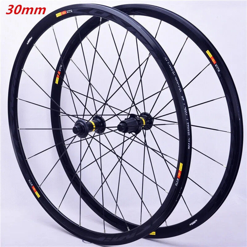 700c 30mm 40mm 50mm Wheels, Road Bike V Brake/Disc Brake Black