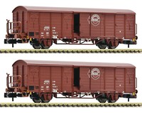 Fleischmann N 826214 Set 2 Gedeckte GüTerwagen Dr Epoche Iv Neu 1:160