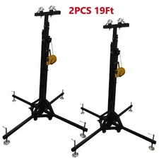 2pcs Lighting Crank Stands 19Ft Heavy Duty Crank Stand Lighting Truss System
