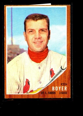 1962 TOPPS #370 KEN BOYER CARDINALS NRMINT E05787