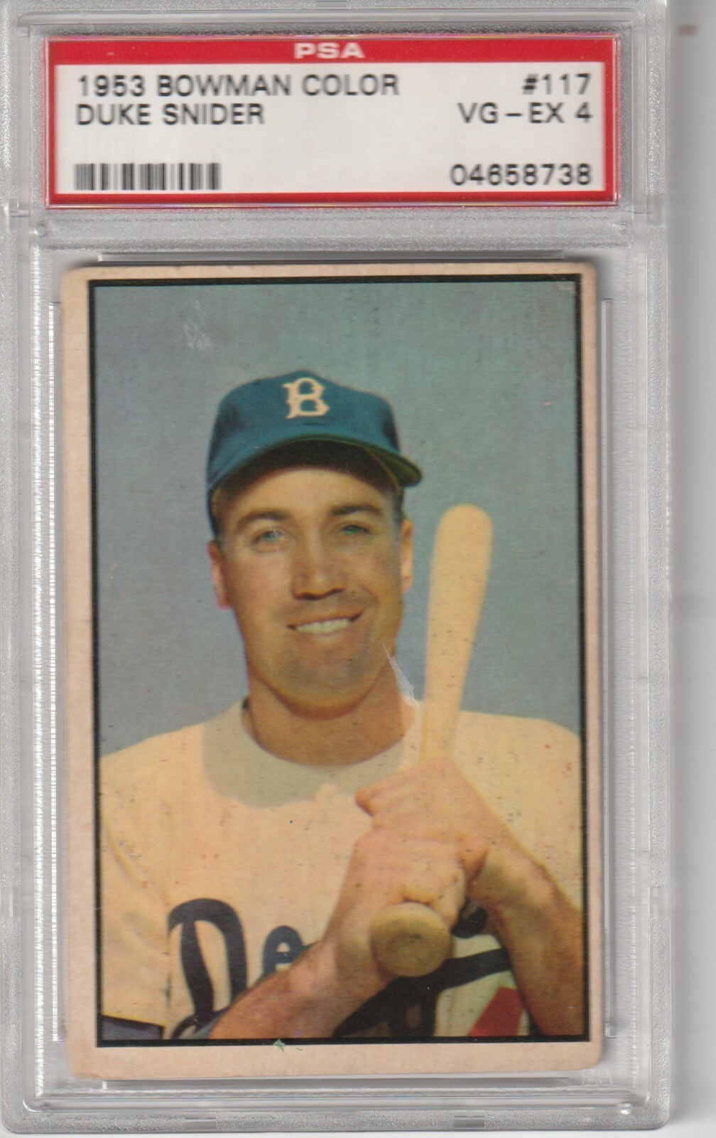 1953 Bowman Color Duke Snider #117, PSA VG-EX 4