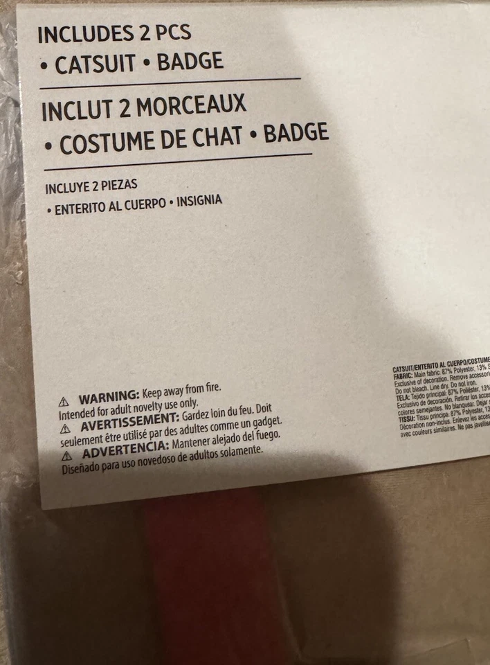 Firefighter Catsuit Women Suit Fancy Dress Up Halloween Adult Costume Sz M 6 - 8 - Image 3 of 3