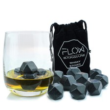 Whiskey Stones, Bar Whisky Chilling Cooling Rocks Reusable Steel Metal Ice Cubes
