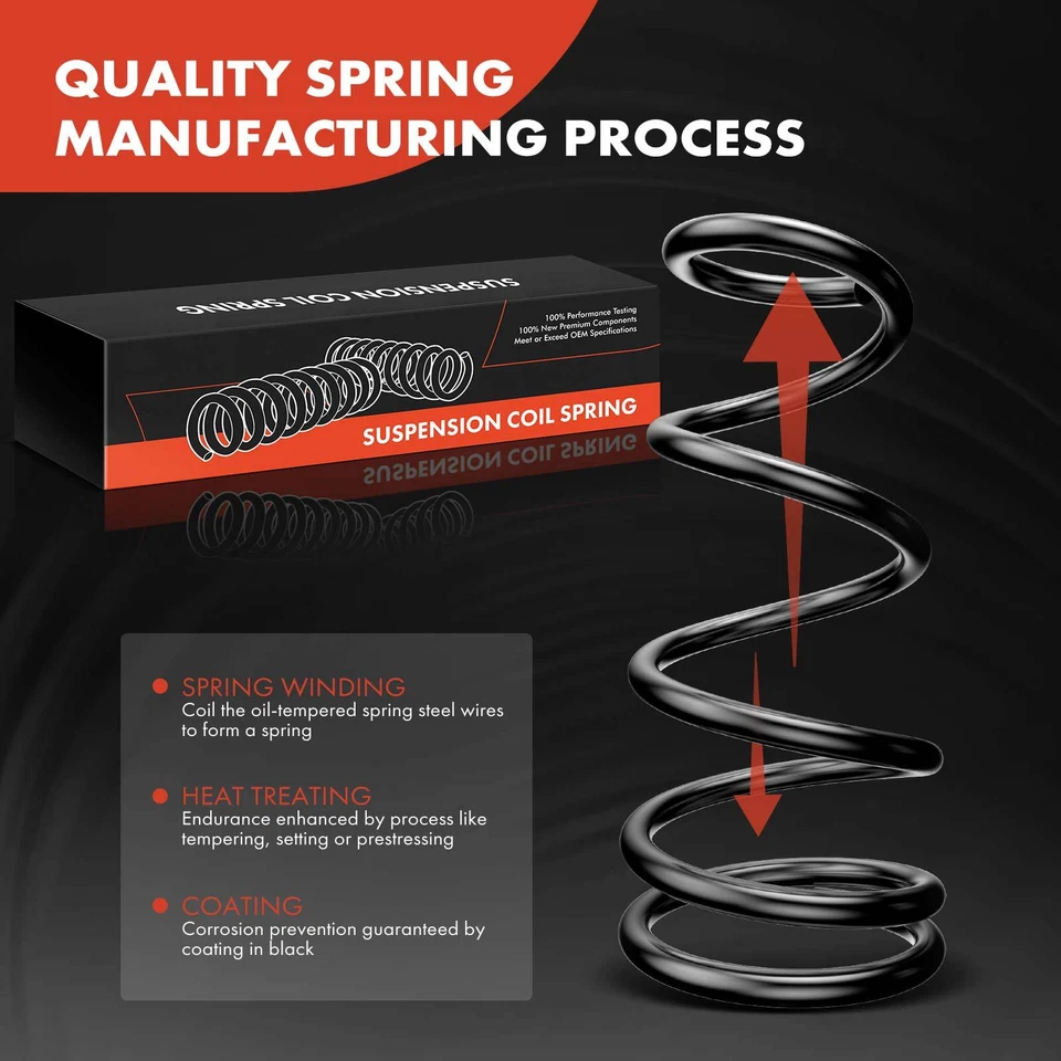 2x Muelles helicoidales negros delanteros izquierdo y derecho para Mercedes-Benz A208 CLK320 1998-2002 Foto 2 de 4