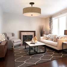 3-Lights Semi-flush Mount Ceiling Light Pendant Lamp Bedroom Chandelier Fixtures