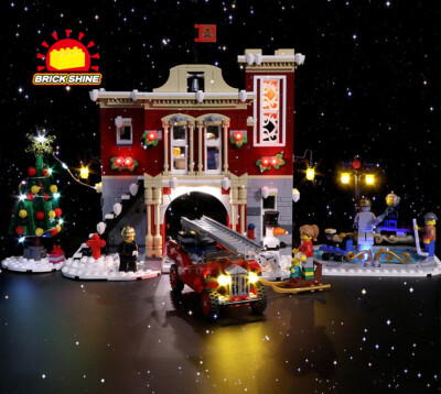 Brick Shine - Lichtset für Lego Winter Village Feuerwache 10263 (NEU)