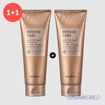 TONYMOLY Intense Care Gold 24K Snail Peeling Gel 150ml + 150ml - Exfoliating,