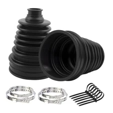 2PCS CV Boot with 4 Stainless Steel Clamps and 6 Cable Ties, CV Axle Boot 