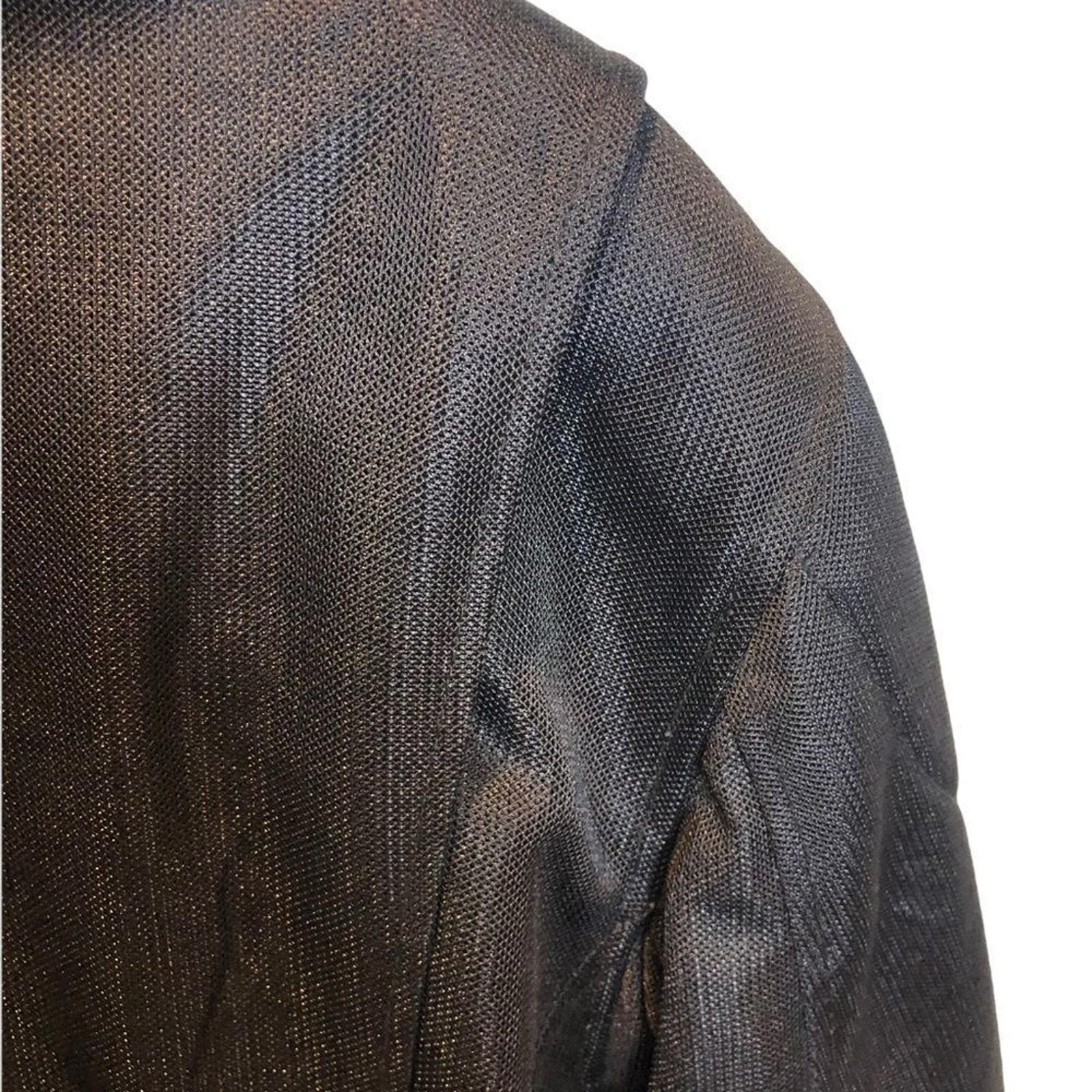 First Classics Black Mesh Padded Polyester Moto J… - image 4