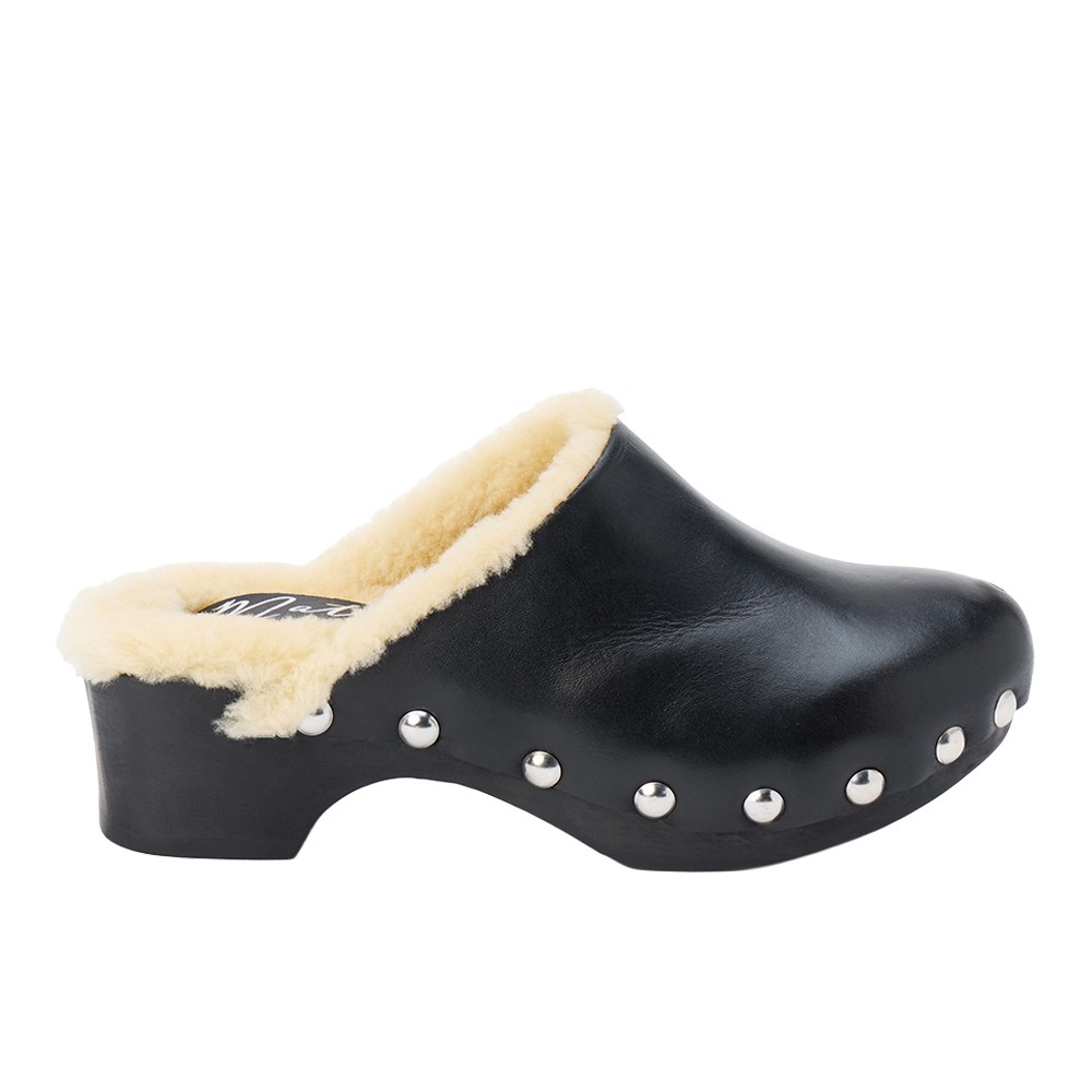 Matisse Mayfair Shearling Clogs Womens Black  MAYFAIR-001