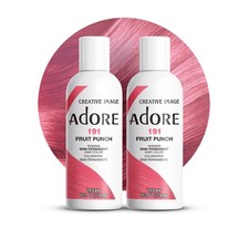 Adore Semi Permanent Hair Dye Fruit Punch Pack of 2 4 Fl Oz Vegan Cruelty Free
