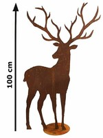 Dekofigur Im Rost Design Hirsch Groß, 100 Cm - Rostfigur FüR Den Garten, G ...