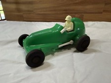 Vintage Working Midget Race Car Wind Up Hard Plastic