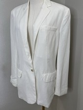 Steve Madden Linen on the Edge Blazer White Size S NWT Linen Blend 99