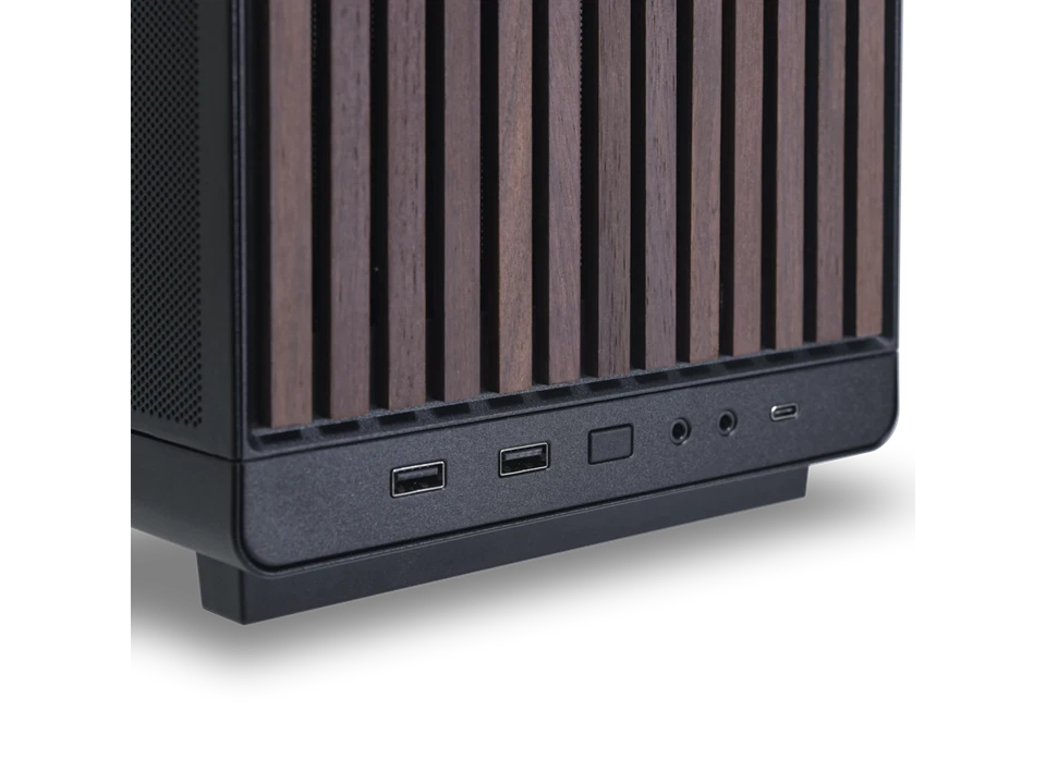 LIAN LI A3- mATX-WD Black Wood front panel SPCC M-ATX / ITX Computer Case - Image 3 of 4