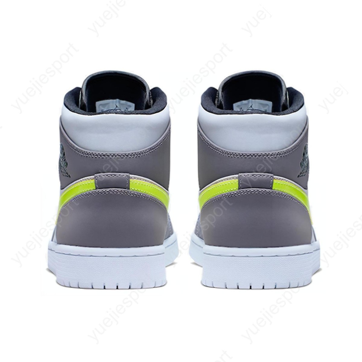 Size 8.5 - Air Jordan 1 Mid Gunsmoke Volt for sale online | eBay