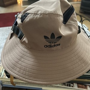 adidas Webbing Boonie Unisex Adult Bucket Hat, L/XL Ecru/ Black New W/Tag
