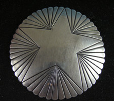 Native American Kewa R Coriz (Raymond) Sterling Silver Brooch Pin (Th)