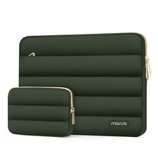 MOSISO Laptop Case 16 inch, 15-15.6 inch Puffy 16 Army Green