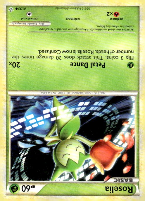 Roselia 61/95 Common HGSS Unleashed Pokemon Lightly Played
