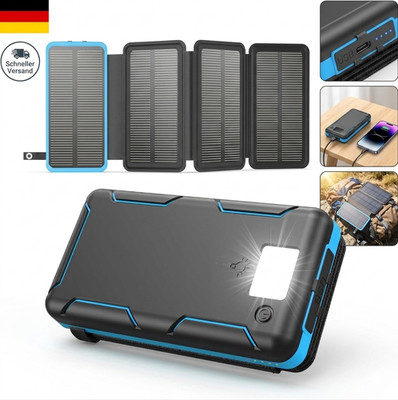 A ADDTOP Solar Power Bank - 25000 Mah Solar Powerbank Mit 4 Solarpanels - 3.0A S
