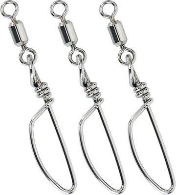 BLUEWING Fishing Snap Swivels 66LB-462LB Stainless 418lbs - 5pcs, Silver 