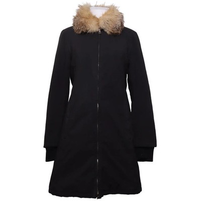 Prada Linea Rossa, Wintermantel, Damen, Größe: 34, Schwarz/Beige #d5A