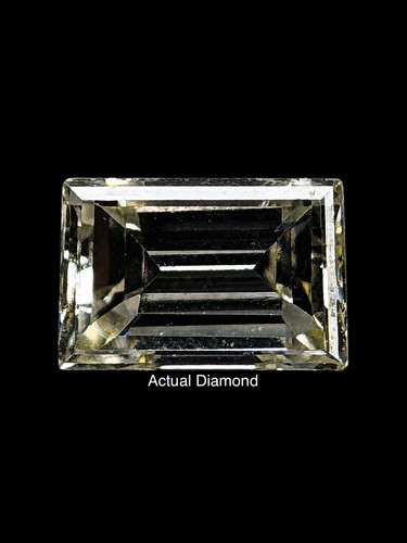 GIA Certified Rectangular Step Cut .24 CT VS2 S to T Natural Earth Mined Diamond