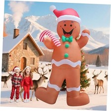 12ft Giant Gingerbread Man Christmas Inflatable Decor 12ft Gingerbread Man