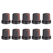 10PC Speaker Effect Pedal Amplifier Black Potentiometer Knob Red Mark