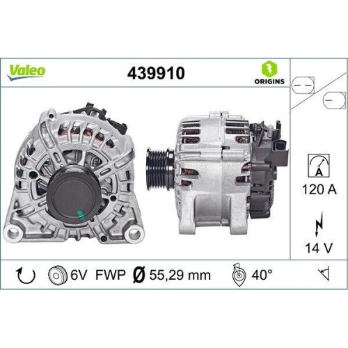 Generator Valeo 439910 Valeo Origins - New O.E. Technologie FüR Ford Volvo-image