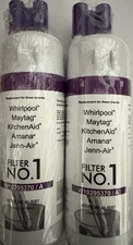 2 PACK Refrigerator Filter 1, W10295370 W10295370A EDR1RXD1 Kenmore 46-9081 #FL1