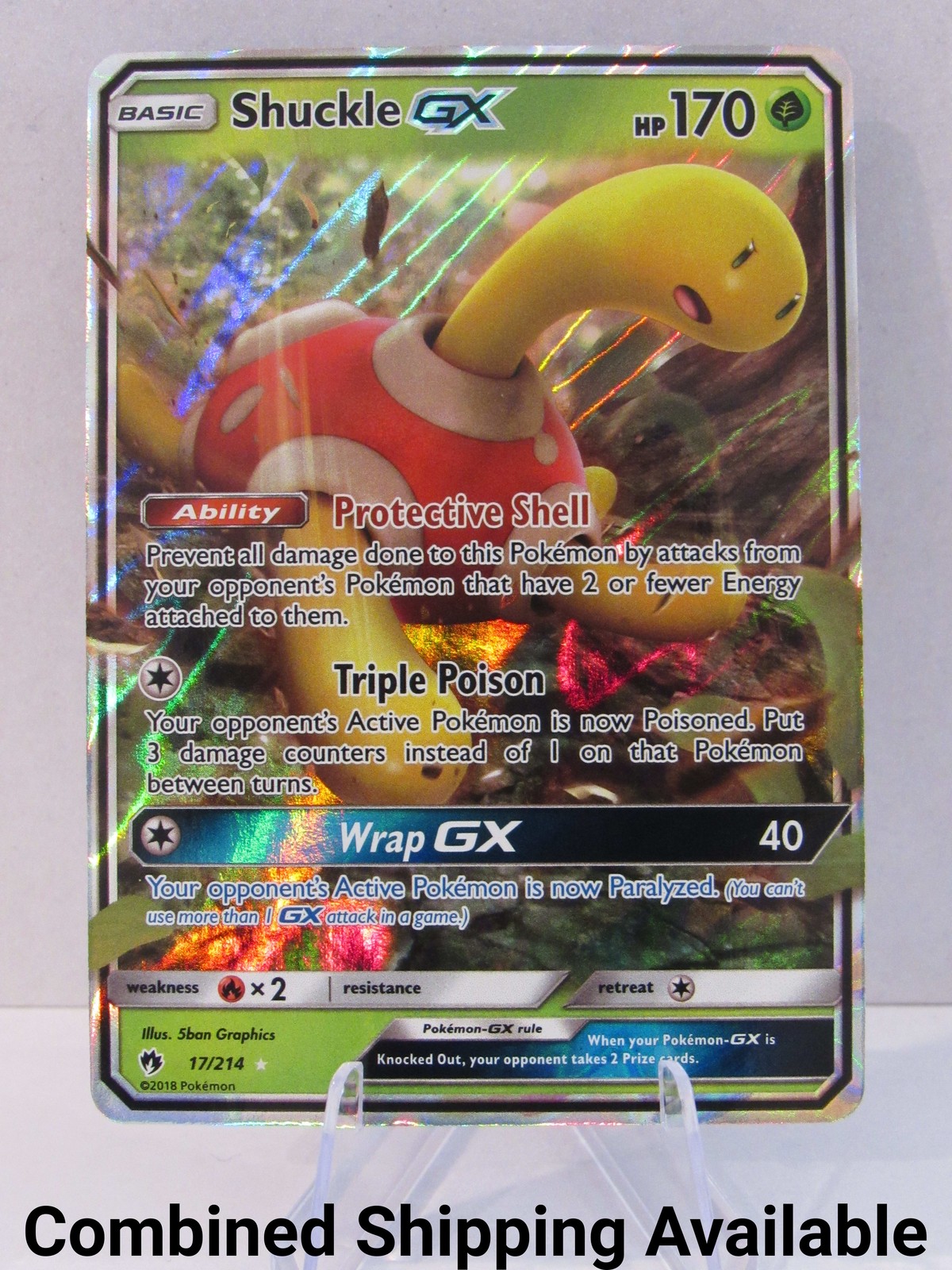 Shuckle GX 17/214 SM - Lost Thunder NM Full Art English 17327