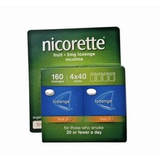 Image of 4 X 40 Nicorette nicotine | Fruit Flavour | 2mg Sugar-Free | Total 160 Lozenges