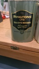 Ringtons Tea Collectible classic green tea or coffee caddy, lid and inner seal
