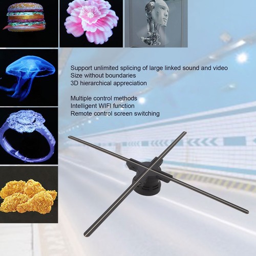 (100‑240V US Plug)3D Hologram Fan Projector 1600x672 22inch Eye 3D FI - Afbeelding 9 van 24