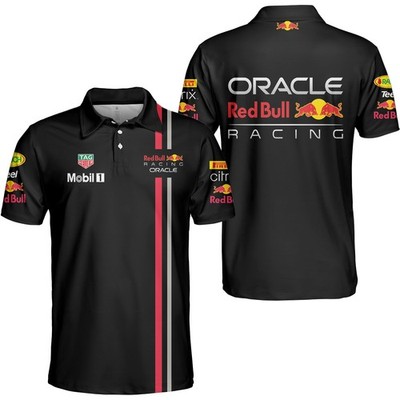 NEW Custom Name Men's Red Bull Racing F1 Team Polo Shirt - Size S-5XL