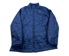 Patagonia Jacket Kids Medium 10 Nano Puff Diamond Quilted Winter Ski Blue