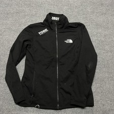 The North Face Jacket Womens Medium Black Softshell Fleece Lined Full Zip
