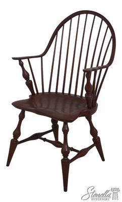 72901: DR DIMES Crackle Painted Finish Windsor Armchair