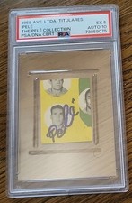 PELE 1958 AVE  LTDA Titulares Supplemento PERSONALLY OWNED SIGNED PSA/DNA 5/10