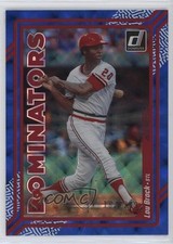 2023 Panini Donruss Dominators Blue 182/249 Lou Brock #D7 HOF 02v3