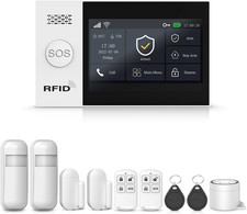 Smart Wireless Home Alarm System with 4G Alerts, Alexa Google Home Compatible