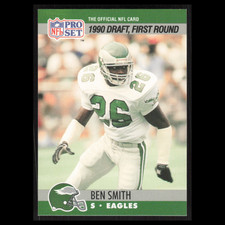 Ben Smith Rookie #690 1990 Pro Set Philadelphia Eagles Football Card NFL NM. rookie card picture