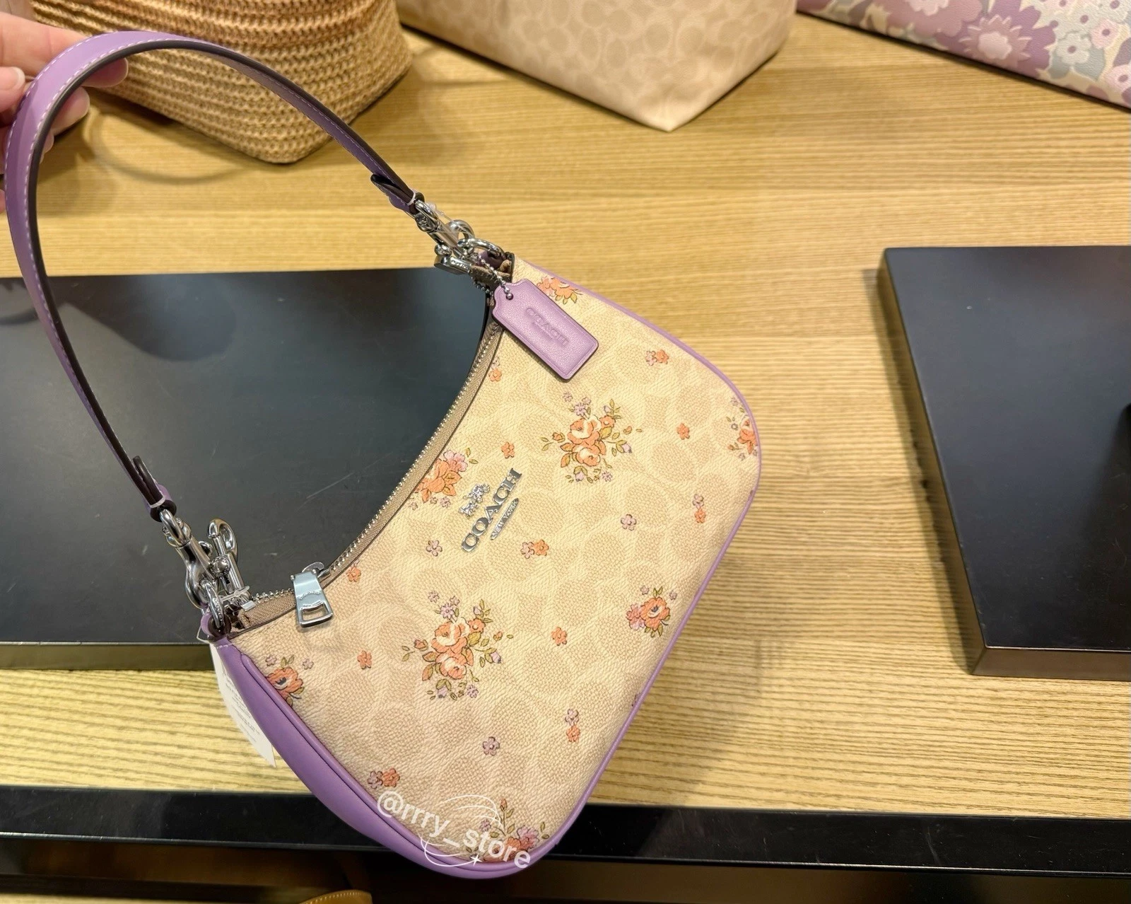 Borsa a tracolla Coach donna Teri in tela firmata stampa floreale CAL37